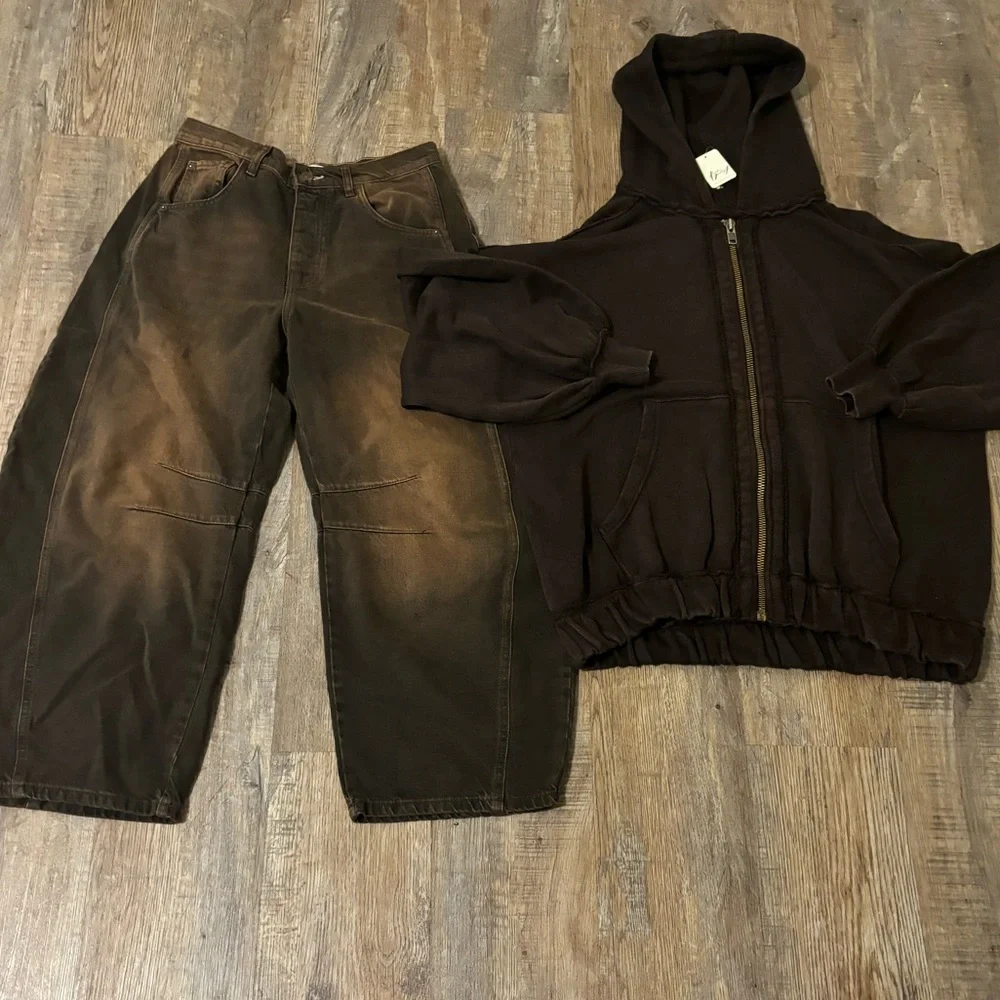 🔥Free People Good Luck Mid-Rise Barrel Jeans In Root Beer We The Free - Picture 14 of 14